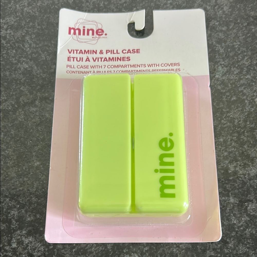 Mine Vitamin & Pill Case in Neon Green